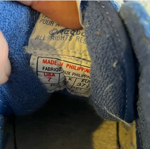 Vintage 80s Reebok Classic High-tops, metallic blue, women’s 7 - Picture 7 of 7